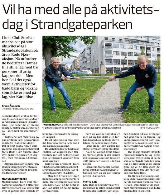 Aktivitetsdag i Strandgateparken